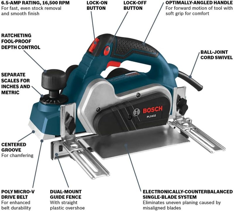 BOSCH PL1632 3-1/4 In. Planer - Image 2