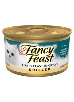 Fancy Feast Fancy Feast PURINA Grilled Wet Cat Food, Grilled Turkey Feast in Gravy, Wet Cat Food with No Artificial Preservatives or Colors, 3 Ounce Can (Pack of 12)  - Image 2