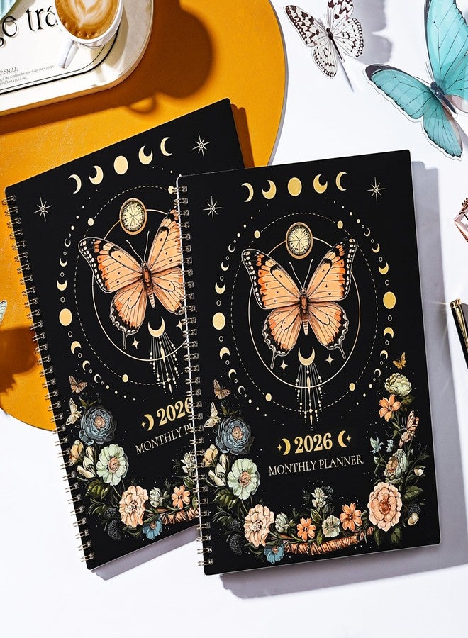 Pinchoco Monthly Planner 2025-2026 - Planner 2025-2026 from JUL. 2025 - DEC. 2026, 9" x 11", 18-Month Monthly Calendar with Tabs and Back Pocket, Twin-Wire Binding - Butterfly - Image 2