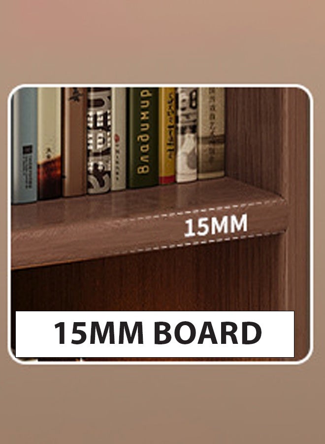 keke Multi Layer Storage Bookshelf Rack Stylish Living Room Home Storage & Display Cabinet 40cm Dark Walnut Color - Image 4