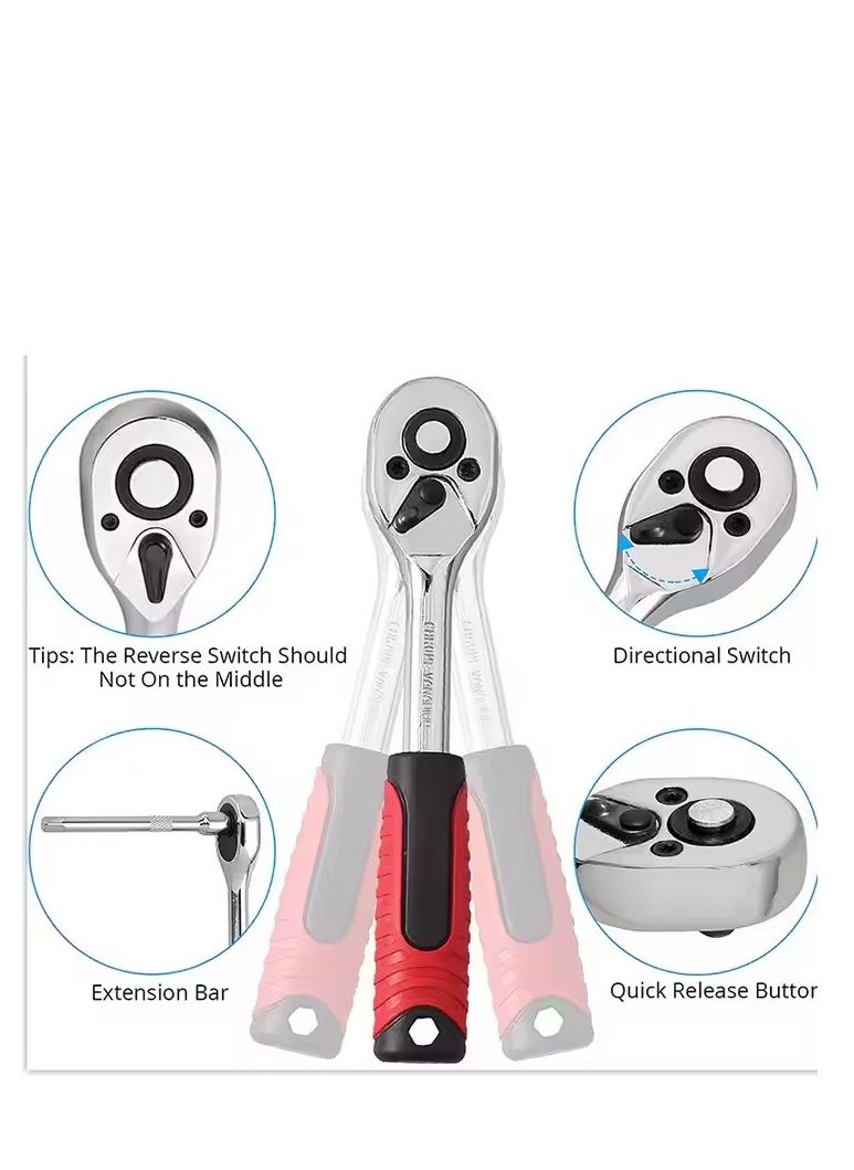 DUNISO 108-Piece Car Repair Tool A Sleeve Hardware Tool Set  - Image 3