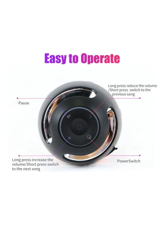 NIBEMINENT LED Flame Bluetooth Speaker Black  - Image 4