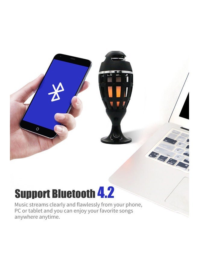 NIBEMINENT LED Flame Bluetooth Speaker Black  - Image 3