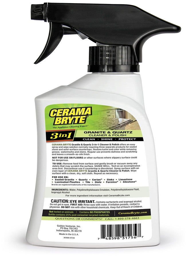 Cerama Bryte Granite & Quartz Cleaner & Polish, 16 Ounce, Clean and Protect, Shines Surfaces, Removes Grease - Image 2