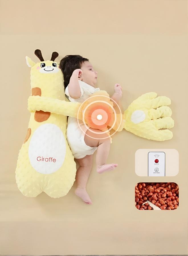 Magic Doll for Calming Children & Aiding Sleep，baby calming pillow，gentle patting of baby's bottom - three adjustable settings, automatic remote control - simulates a mother's hand,children's patting toy, sleep aid toy, giraffe shaped. - Image 2