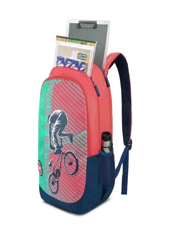 سكاي باجز حقيبة ظهر مدرسية مطبوعة للأطفال من Skybags، ذات قسمين، لون أزرق مخضر (Squad Pro 02) - Image 5
