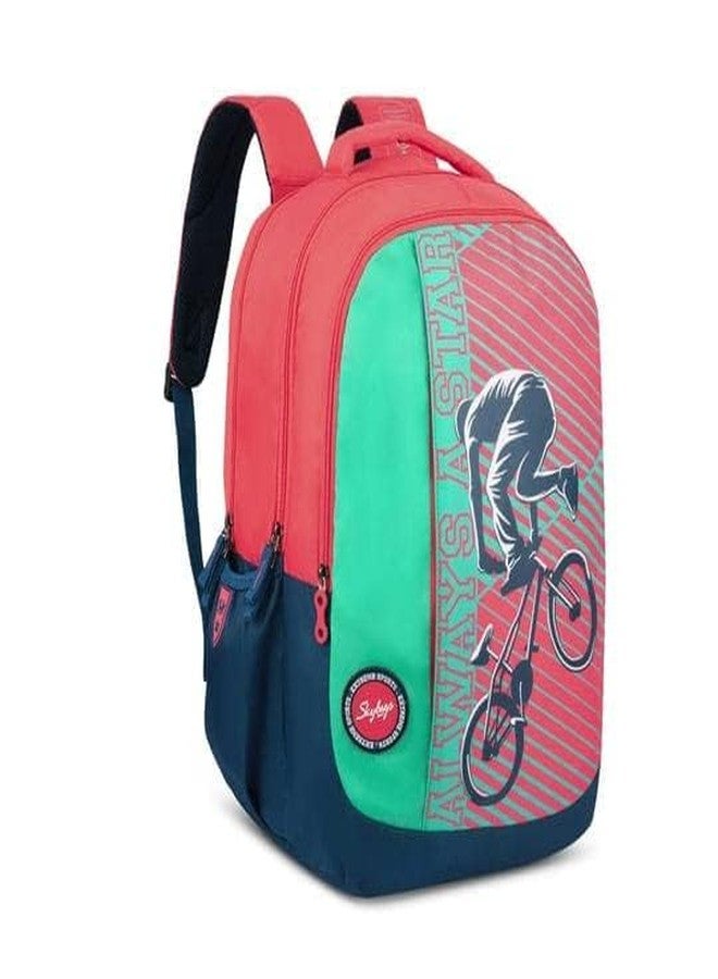 سكاي باجز حقيبة ظهر مدرسية مطبوعة للأطفال من Skybags، ذات قسمين، لون أزرق مخضر (Squad Pro 02) - Image 4