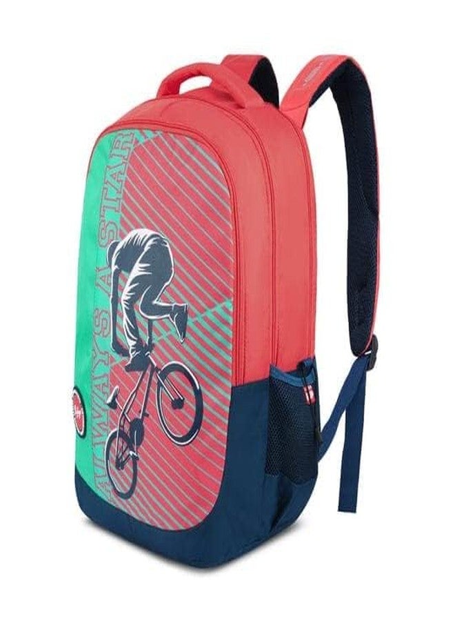 سكاي باجز حقيبة ظهر مدرسية مطبوعة للأطفال من Skybags، ذات قسمين، لون أزرق مخضر (Squad Pro 02) - Image 3