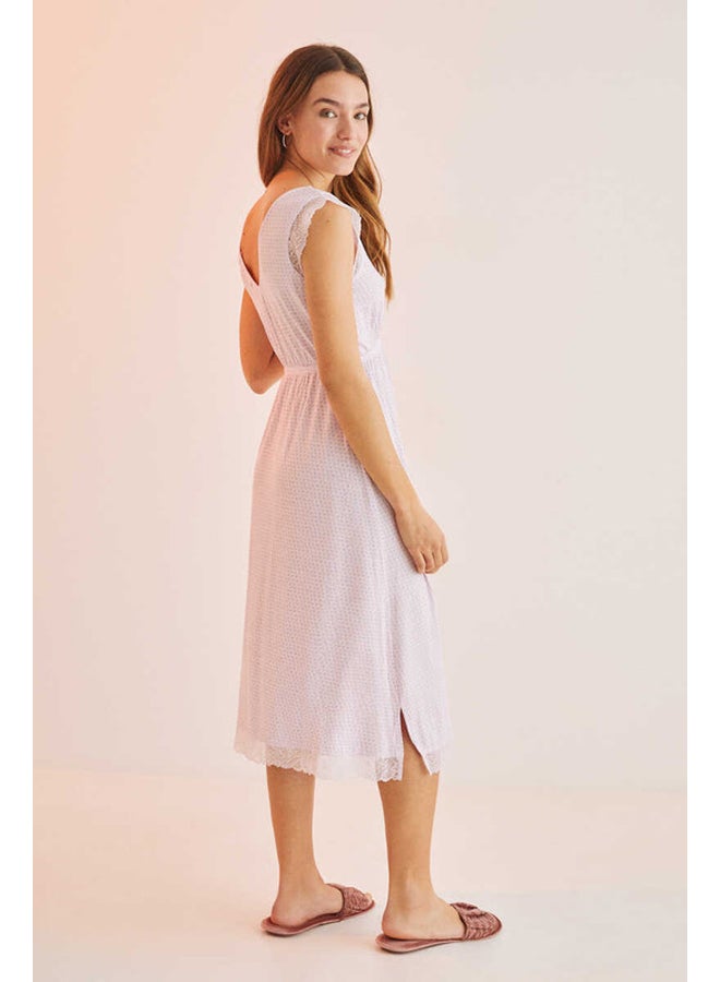 women'secret قميص نوم بأشرطة مطبوعة  - Image 3