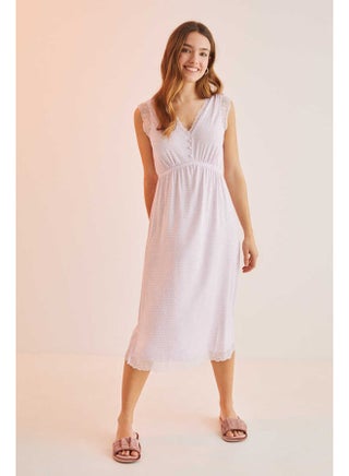 Printed strappy nightgown
