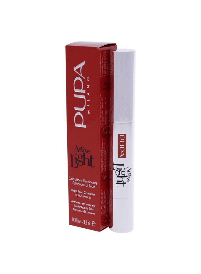 PUPA Milano Active Light Highlighting Concealer - Minimizes Signs Of Fatigue - Gives The Complexion A Fresh And Radiant Appearance - Ideal For All Skin Types - 001 Luminous Ivory - 0.013 Oz - Image 2