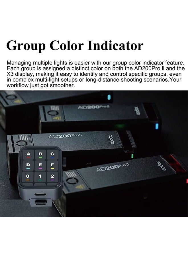 Godox - Godox AD200 Pro II Flash Strobe, HSS Pocket Flash Monolight 200Ws 5800±200K Bi-Color TTL 1/8000s with Wireless Flash and 0.01-1.8s Recycling - Image 1