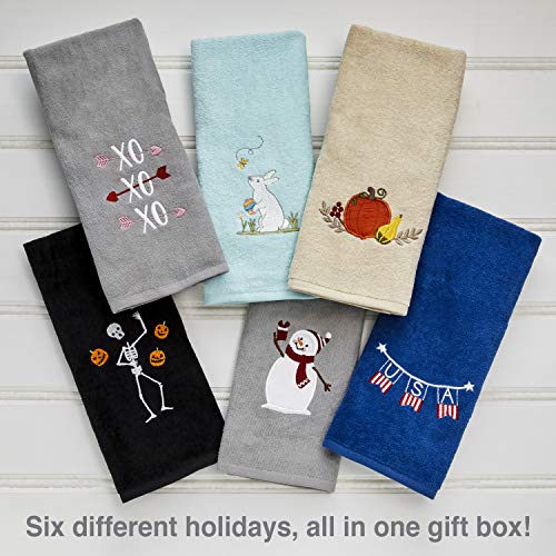 SKL Home Holidays 6-Piece Hand Towel Set, Small, Assorted 6 Count - Image 3