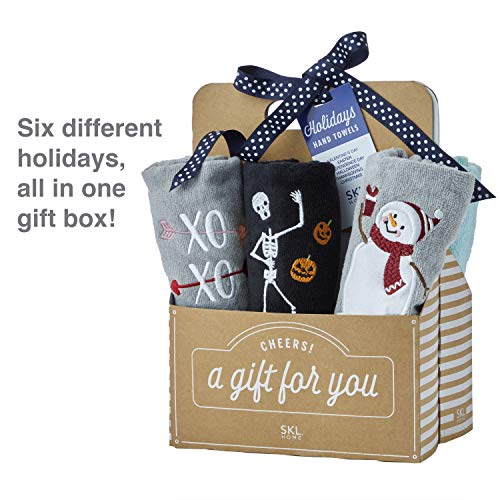 SKL Home Holidays 6-Piece Hand Towel Set, Small, Assorted 6 Count - Image 2
