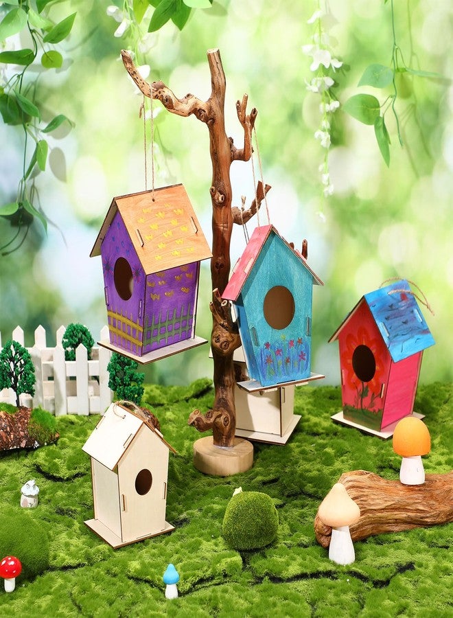 DoubleFill مجموعة بيوت طيور خشبية من دبل فيل، ١٢ قطعة، ٦.٣ بوصة، مثالية للأطفال لبناء بيوت طيور خشبية غير مطلية بأنفسهم، قابلة للتلوين، مناسبة للأعمال الفنية والحرفية، هدايا أعياد الميلاد، وحفلات المدارس الصيفية، ودروس الحرف اليدوية. - Image 4