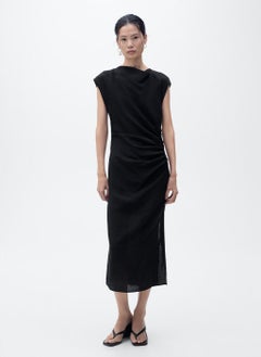 MANGO Draped Straight Dress  - Image 1