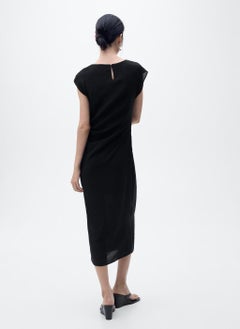 MANGO Draped Straight Dress  - Image 2