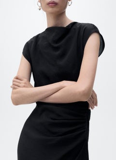 MANGO Draped Straight Dress  - Image 3