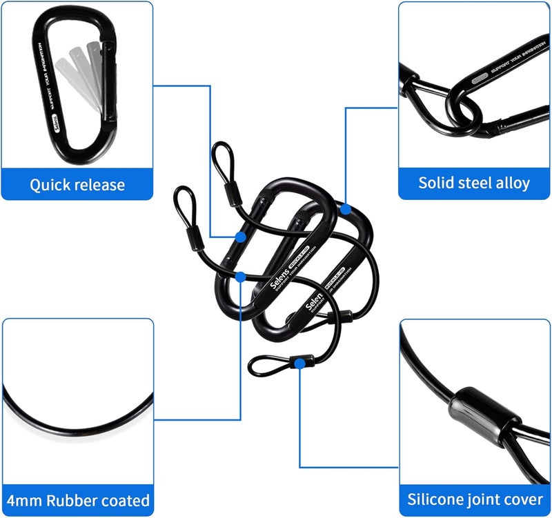 Selens Electrical Tape Holder for Gaffers Tape, Quick Lock Steel Clip Snap Hooks with 15" Hanging Rope for Photography, Film, Stage and Television Production Carrying Tools - Image 3