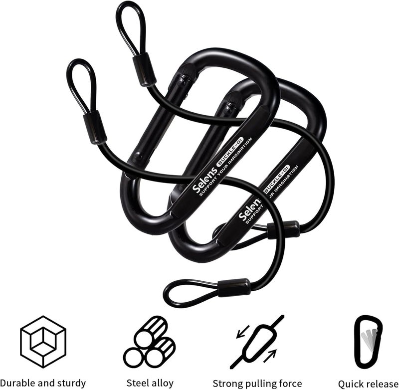 Selens Electrical Tape Holder for Gaffers Tape, Quick Lock Steel Clip Snap Hooks with 15" Hanging Rope for Photography, Film, Stage and Television Production Carrying Tools - Image 2