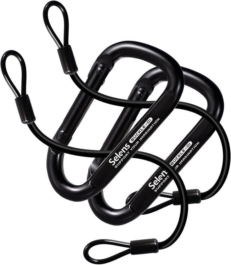 Selens Electrical Tape Holder for Gaffers Tape, Quick Lock Steel Clip Snap Hooks with 15" Hanging Rope for Photography, Film, Stage and Television Production Carrying Tools - Image 1