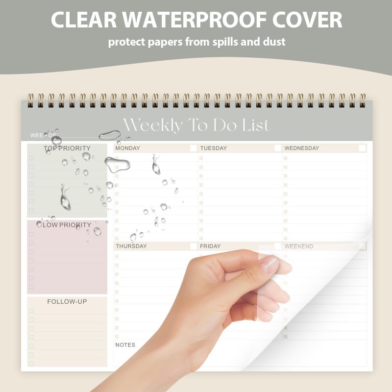 VALOME Weekly To Do List Notepad, Undated Planner with 52 Sheets (8.5''x11''), Desk Weekly Planner for Women & Man, Home School & Work - Image 5