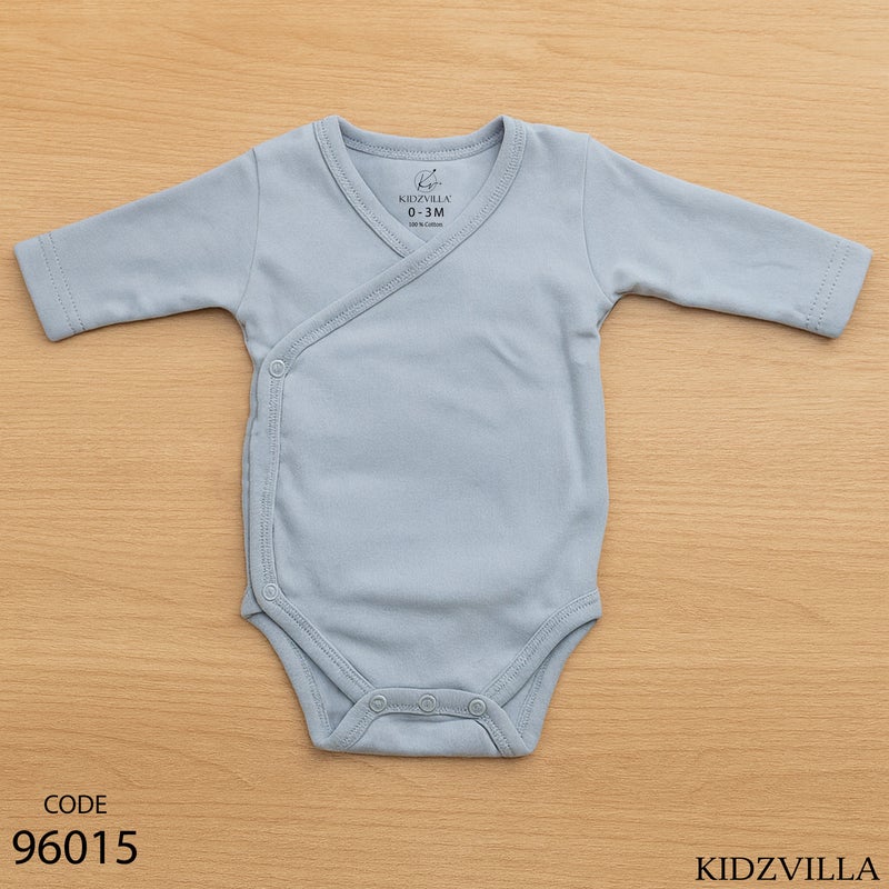 Kidzvilla baby wrap cotton bodysuit (long sleeve) 96015 - Image 1