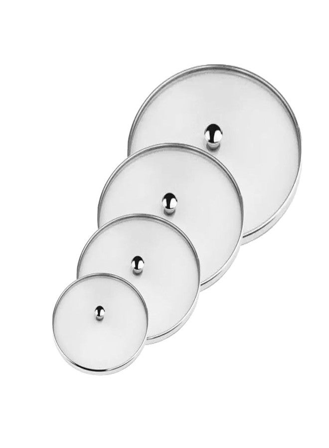Brunchy Stainless Steel Vessel Net Cover Lid For Fruits Milk Food For Kitchen And Dining Table, Pack Of 4 (6,7, 8, 9 Inch), Multipurpose Strainer - Silver - Image 2