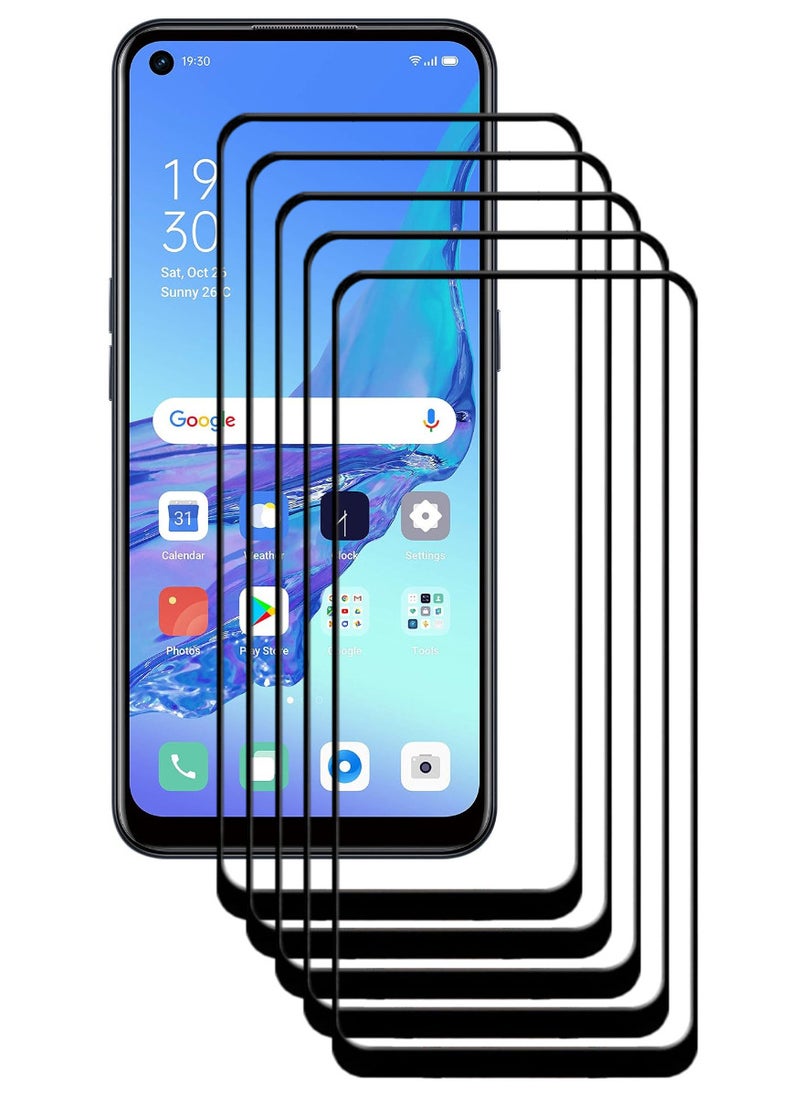 ACLIX 5 Pieces Antistatic ESD Dustproof Premium Quality High Definition Tempered Glass Screen Protector Designed For Oppo A53 - Image 1