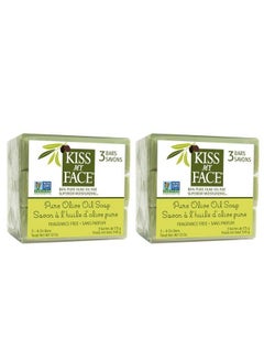 Kiss My face Naked Pure Bar Soap Olive Oil 3 Count 6 Bars Total  - Image 2
