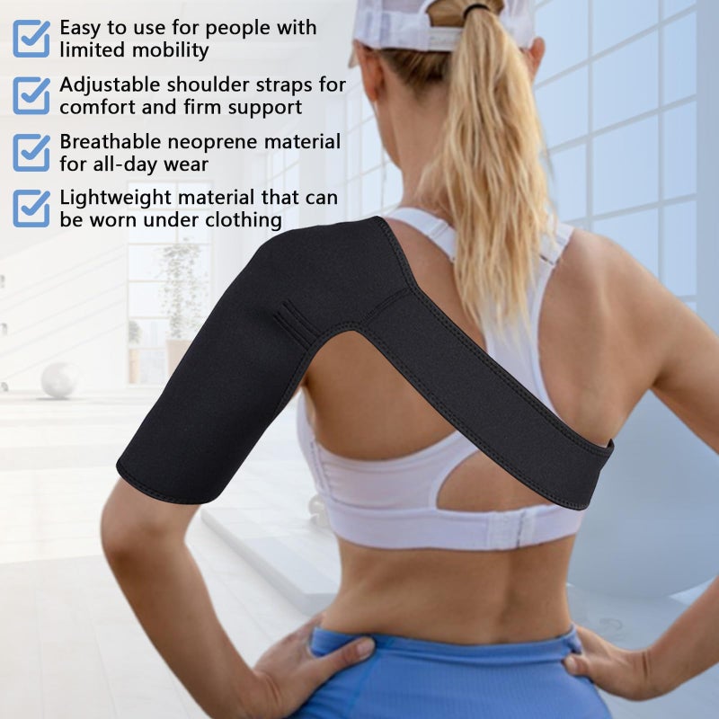 Ynyjzz Shoulder Brace for Women, Shoulder Compression Sleeve, Adjustable and Can be Worn Under Clothes, Rotator Cuff for Pain Relief (Left shoulder women) - Image 5