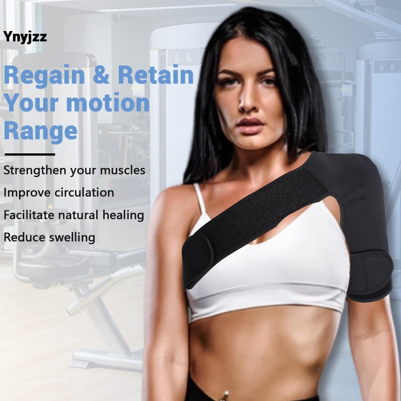 Ynyjzz Shoulder Brace for Women, Shoulder Compression Sleeve, Adjustable and Can be Worn Under Clothes, Rotator Cuff for Pain Relief (Left shoulder women) - Image 4