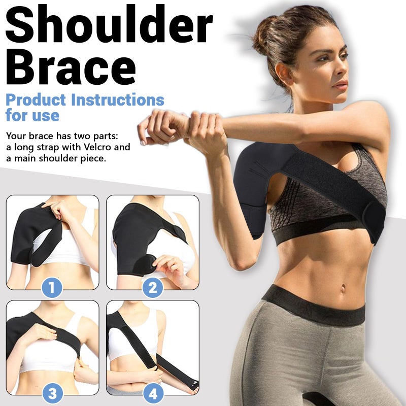 Ynyjzz Shoulder Brace for Women, Shoulder Compression Sleeve, Adjustable and Can be Worn Under Clothes, Rotator Cuff for Pain Relief (Left shoulder women) - Image 2