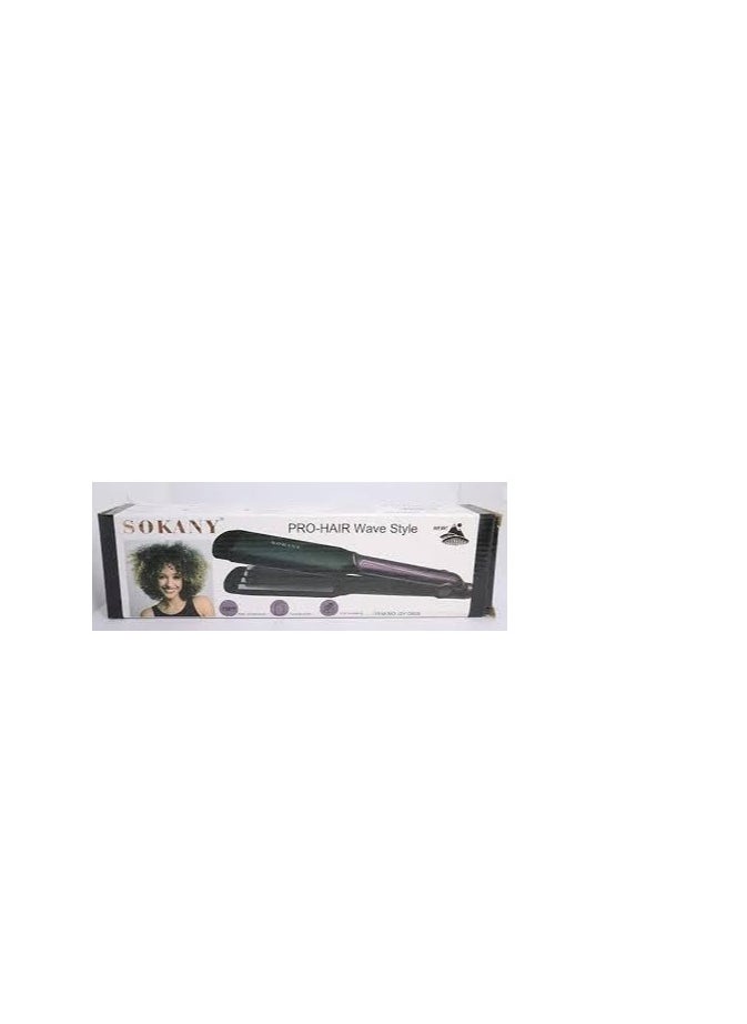 sokany - Ceramic hair straightener, heats up to 750 degrees Fahrenheit, SY 6505, multi-colored. - Image 1