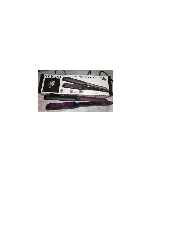 sokany - Ceramic hair straightener, heats up to 750 degrees Fahrenheit, SY 6505, multi-colored. - Image 1