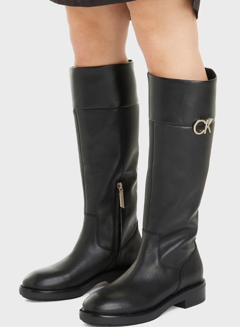 CALVIN KLEIN Rubber Sole Knee Boots