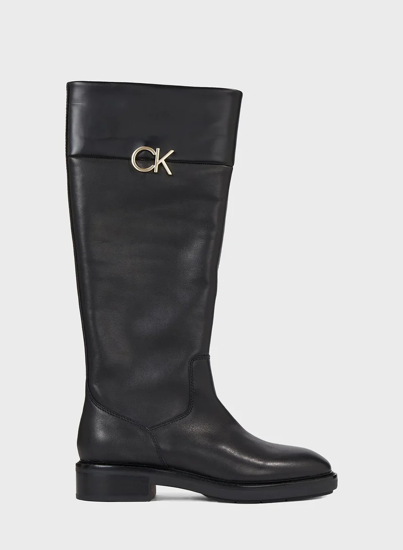 CALVIN KLEIN Rubber Sole Knee Boots