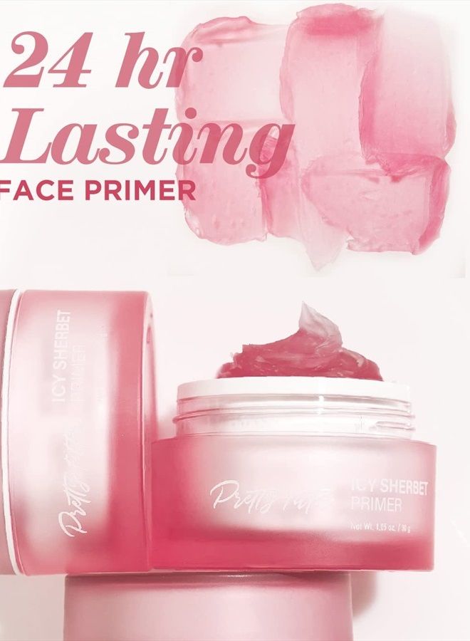 Touch in Sol برايمر آيسي شيربيت من تاتش إن سول 1.05 أونصة سائلة - برايمر مرطب لمكياج الوجه للبشرة الجافة أو الدهنية - يقلل من مظهر المسام والتجاعيد - تركيبة جل خالية من السيليكون والزيوت مع تأثير تبريدي - Image 2