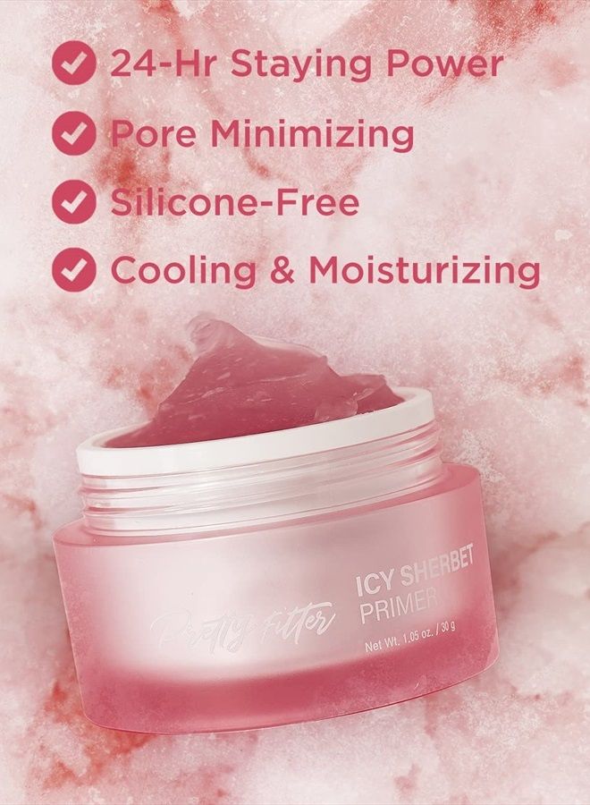 Touch in Sol برايمر آيسي شيربيت من تاتش إن سول 1.05 أونصة سائلة - برايمر مرطب لمكياج الوجه للبشرة الجافة أو الدهنية - يقلل من مظهر المسام والتجاعيد - تركيبة جل خالية من السيليكون والزيوت مع تأثير تبريدي - Image 3