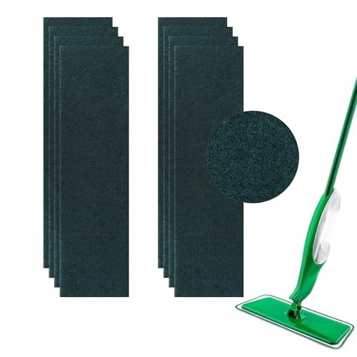 GreeSuit 18in Reusable Scrub Mop Pads: 8 Pack Washable and Scrubbing Replacement Pads Compatible with Bona, Rubbermaid and Libman Microfiber Mops - Image 1