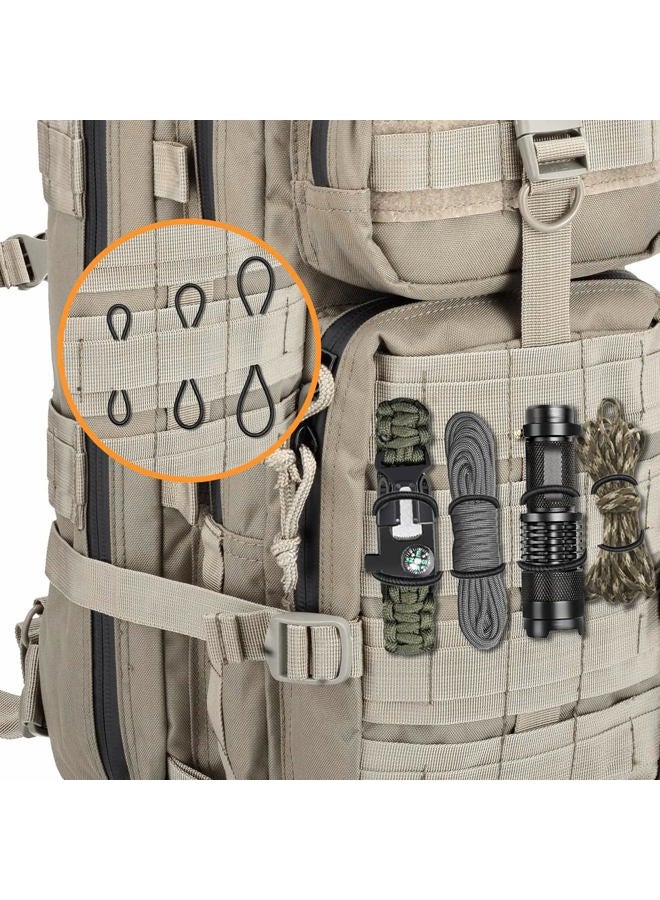 ManTangSun 15PCS Molle Attachment,3 Sizes Molle Webbing Binding Ribbons, Molle Elastic Attachments for Backpack, Outdoor Bag and Molle Accessories (Black) - Image 3