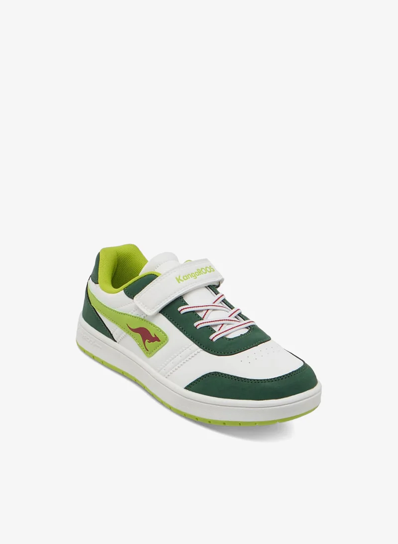 kangaROOS GREEN Girls' Logo Detail Sports Shoes with Hook and Loop Closure for Women | Best Price UAE