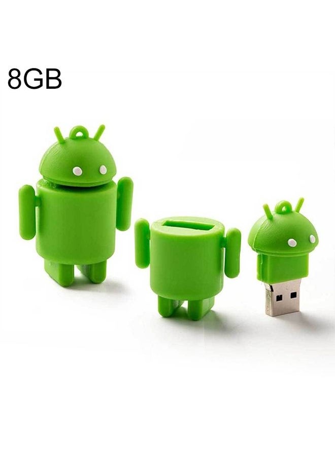 براق 8 جيجا بايت أندرويد روبوت نمط فلاش USB Disk (أخضر)  - Image 1