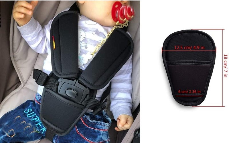 Iywish Baby Stroller Crotch Pads Car Seat Stroller Strap Pads Universal Cushion Crotch Pad for Infants Child Kids Infant Seat Strollers Strap Comfort Cushion Baby Car Seats Belt Straps Covers Pushchair - Image 3