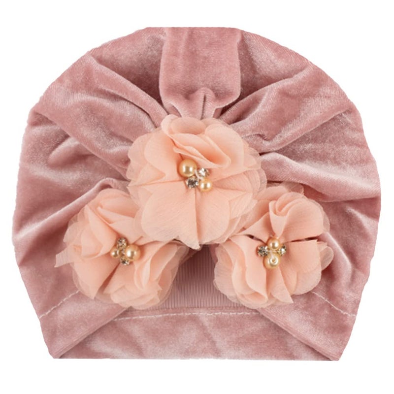 DonLeeving 30 PCS Rhinestone Pearl Apricot Color Chiffon Flower Sewing Fabric Appliques for Clothing, Headbands Flower, Crafts, Party Decoration, Sewing Applique - Image 4