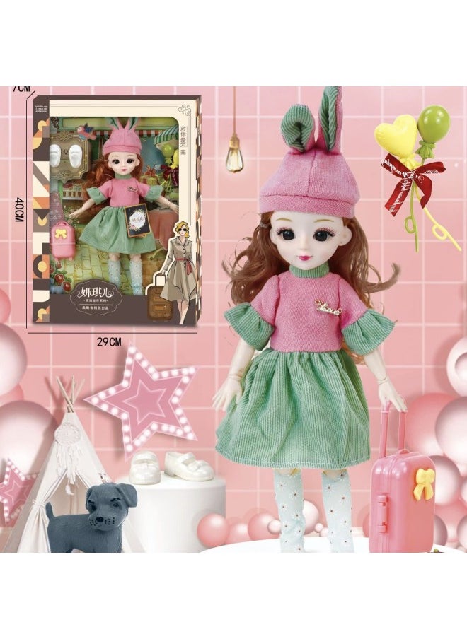 Generic - Girl Barbie Doll Gift Box Suit Simulation Princess Girl Children's Toy Enrollment Agency Gift Wholesale-Color:125-208 Deep Sea Beauty Doll [random Color] - Image 1