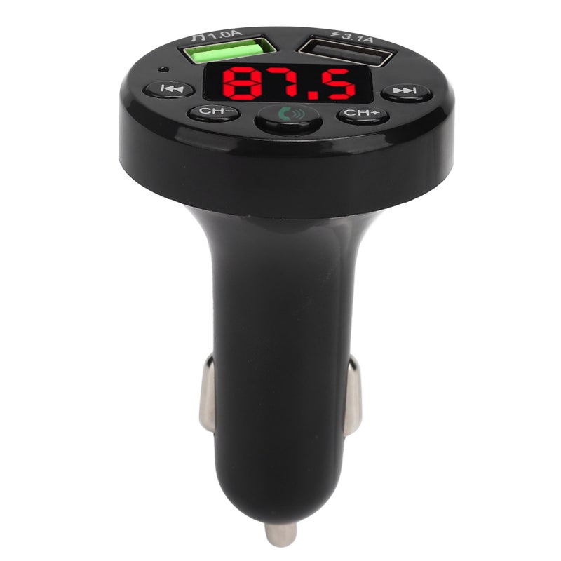 E6 Car Bluetooth 5.0 MP3 Player Modulator Dual USB Fast Charging FM Adapter Transmmiter - Image 1