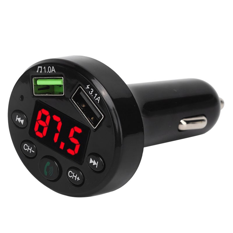 E6 Car Bluetooth 5.0 MP3 Player Modulator Dual USB Fast Charging FM Adapter Transmmiter - Image 4