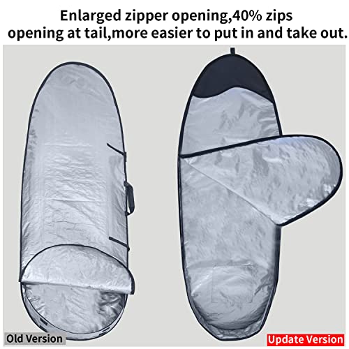 UCEDER غطاء لوح التزلج UCEDER وحقيبة تخزين لوح التزلج للسفر الخارجي، 5'0"، 5'10"، 7'2"، 8'0"، 8'5"، 9'0"، 9'10" حقيبة لوح التزلج، حماية قصوى للوح التزلج الخاص بك (5'0") - Image 4