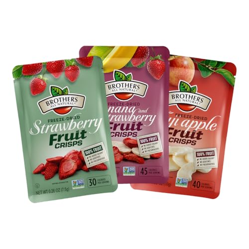 Brothers-ALL-Natural Brothers All Natural Freeze Dried Fruit Crisps Variety Pack 24 Single Serve Bags Fuji Apple Strawberry Strawberry and Banana Made with 100 Fruit Gluten Free Soy Free Vegan Healthy Snack  Packaging May Vary - Image 5